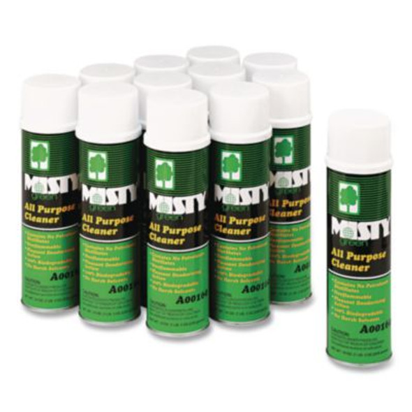 Green All-Purpose Cleaner, Citrus Scent, 19 Oz Aerosol Spray, 12/Carton