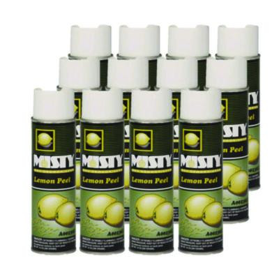 Handheld Air Deodorizer, Lemon Peel, 10 Oz Aerosol Spray, 12/Carton
