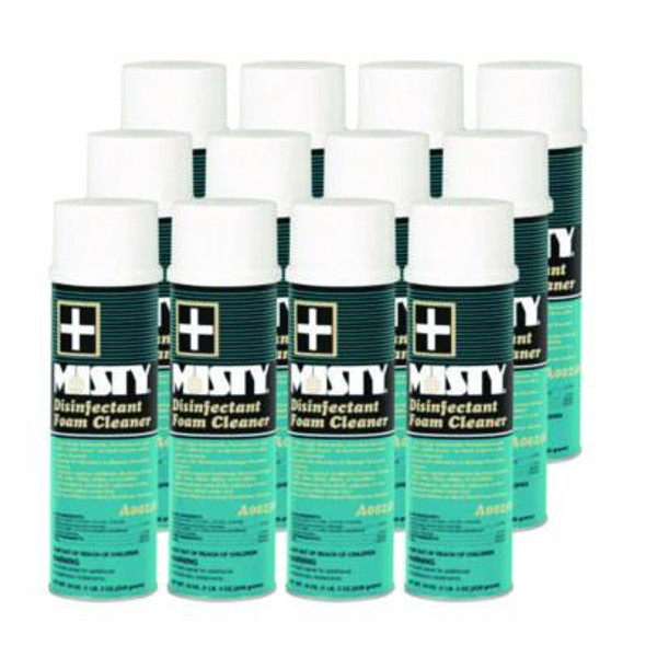 Disinfectant Foam Cleaner, Fresh Scent, 19 Oz Aerosol Spray, 12/Carton