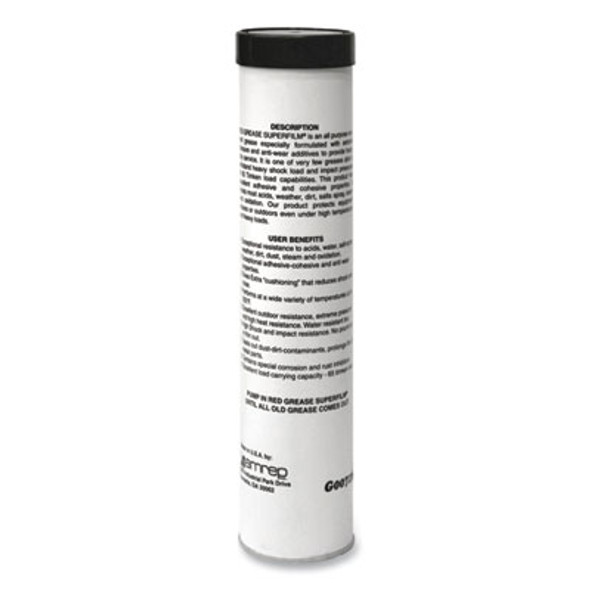 Nlgi #2 Red Grease, 14 Oz Tube, 48/Carton