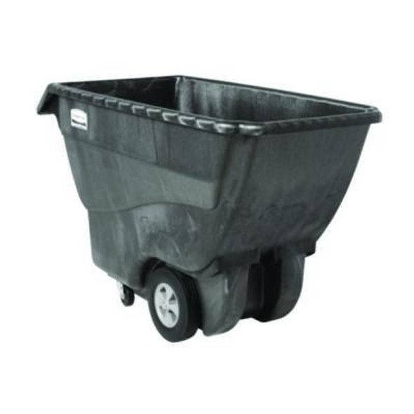 0.75 Cu Yd Structural Foam Tilt Truck, Standard Duty, 1,000 Lb Capacity, Black