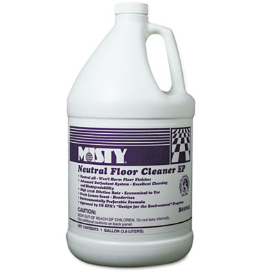 Neutral Floor Cleaner Ep, Lemon Scent, 1 Gal Bottle, 4/Carton