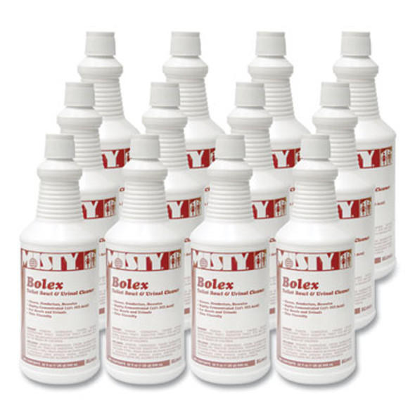Bolex 23 Percent Hydrochloric Acid Bowl Cleaner, Wintergreen, 32Oz, 12/Carton