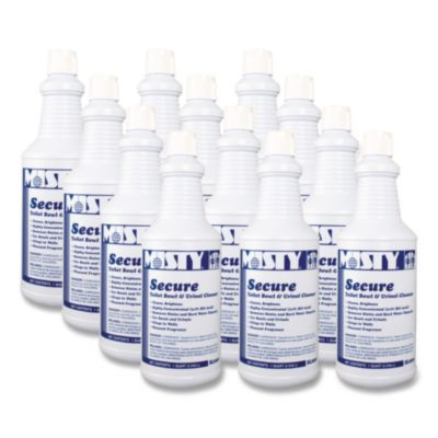 Secure Hydrochloric Acid Bowl Cleaner, Mint Scent, 32 Oz Bottle, 12/Carton