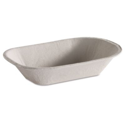 Savaday Molded Fiber Food Tray, 4 x 6, Beige, Paper, 250/Bag, 4 Bags/Carton