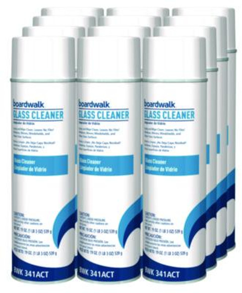 Heavy-Duty Glass Cleaner, Sweet Scent, 19 Oz Aerosol Spray, 12/Carton