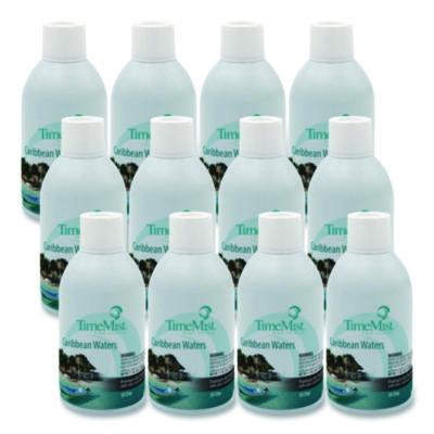 Premium Metered Air Freshener Refill, Caribbean Waters, 7.1 Oz Aerosol Spray 12/Carton