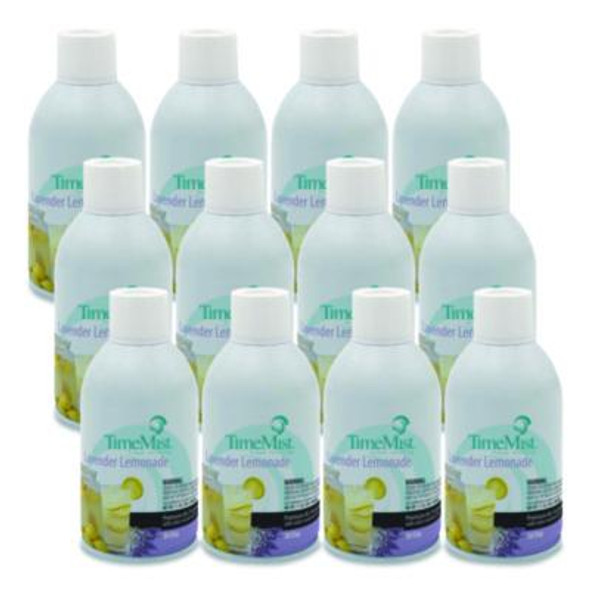 Premium Metered Air Freshener Refill, Lavender Lemonade, 7.1 Oz Aerosol Spray, 12/Carton