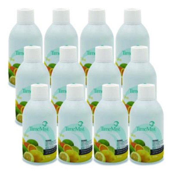 Premium Metered Air Freshener Refill, Citrus, 7.1 Oz Aerosol Spray, 12/Carton