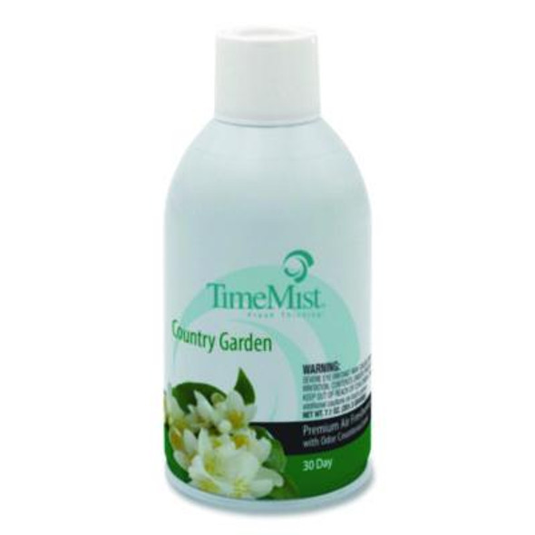 Premium Metered Air Freshener Refill, Country Garden, 7.1 Oz Aerosol Spray, 12/Carton