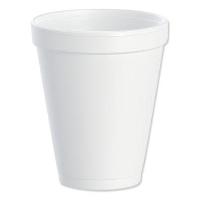 Foam Drink Cups, 10 Oz, White, 25/Bag, 40 Bags/Carton