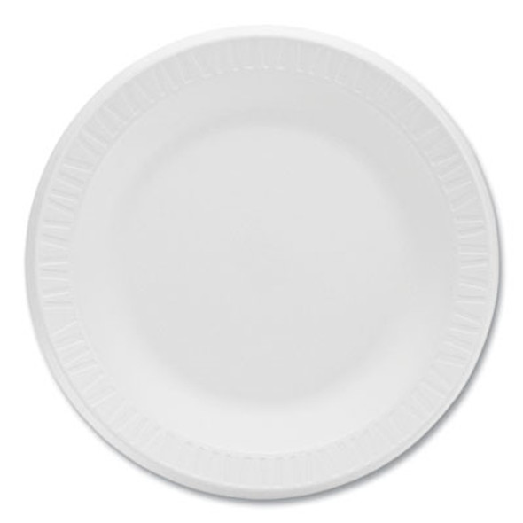 Concorde Foam Plate, 10.25" Dia, White, 125/Pack, 4 Packs/Carton