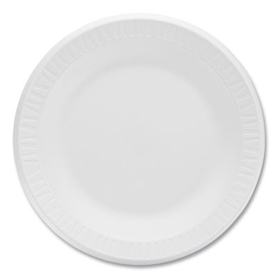Concorde Foam Plate, 10.25" Dia, White, 125/Pack, 4 Packs/Carton