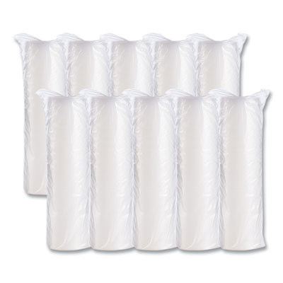 Plastic Cold Cup Lids, Fits 10 Oz Cold Cups, Translucent, 100/Pack, 10 Packs/Carton