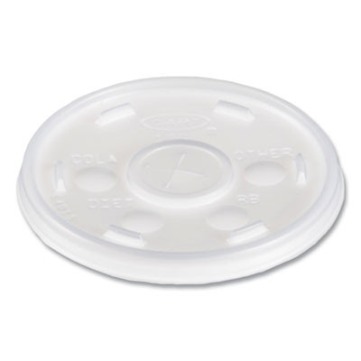 Plastic Cold Cup Lids, Fits 10 Oz Cold Cups, Translucent, 100/Pack, 10 Packs/Carton