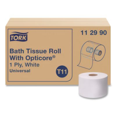 Universal Bath Tissue Roll With Opticore, Septic Safe, 1-Ply, White, 1,755 Sheets/Roll, 36 Rolls/Carton