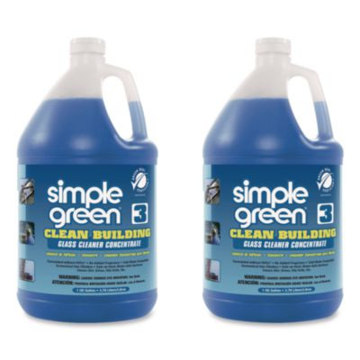 Clean Building Glass Cleaner Concentrate, 1 Gal Bottle, 2/Carton