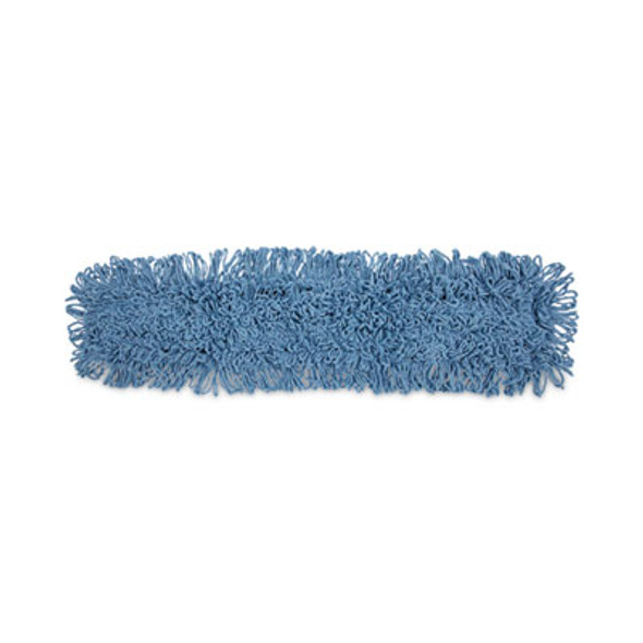 Dust Mop Head, Cotton/Synthetic Blend, 36 X 5, Looped-End, Blue