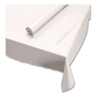 Plastic Roll Tablecover, 40" X 300 Ft, White
