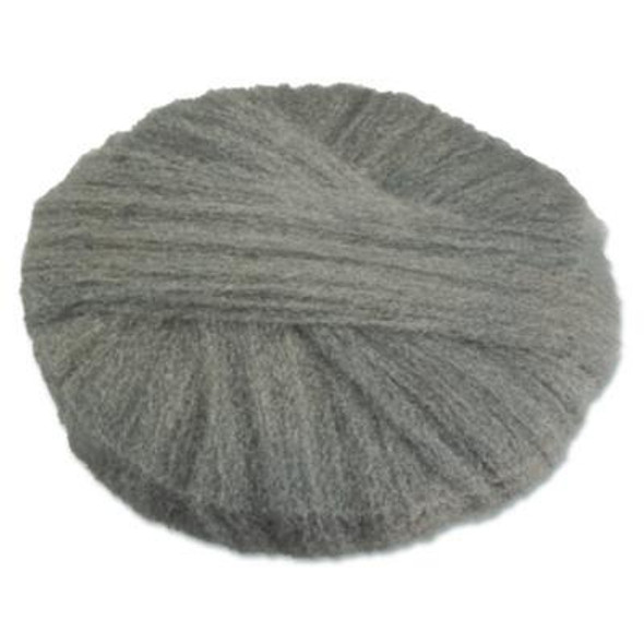 Radial Steel Wool Pads, Grade 2 (Coarse): Stripping/Scrubbing, 20" Diameter, Gray, 12/Carton