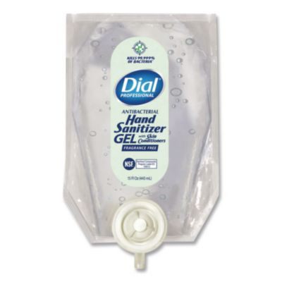 Antibacterial Gel Hand Sanitizer Refill For Versa Dispenser, Fragrance-Free, 15 Oz, 6/Carton