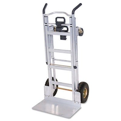 3-In-1 Convertible Hand Truck, 800 Lb To 1,000 Lb Capacity, 21.06 x 21.85 x 48.03, Aluminum