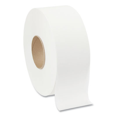 Envision Jumbo Jr. Bathroom Tissue Roll, Septic Safe, 2-Ply, 3.3" x 1,000 Ft, White, 8 Rolls/Carton