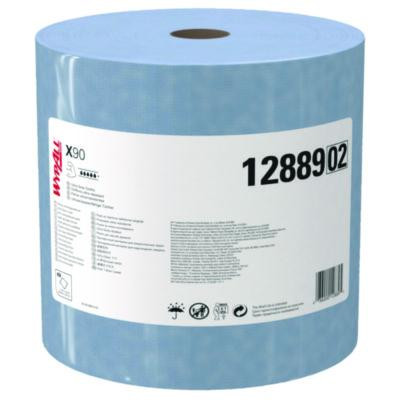 X90 Cloths, Jumbo Roll, 2-Ply, 12.4 x 12.2, Blue Denim, 450/Roll