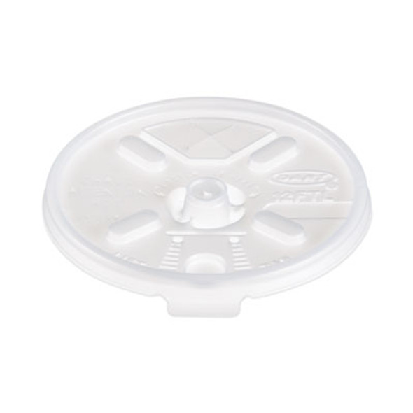 Lift n' Lock Plastic Hot Cup Lids, With Straw Slot, Fits 10 Oz To 14 Oz Hot Cups, Translucent, 100/Sleeve, 10 Sleeves/Carton