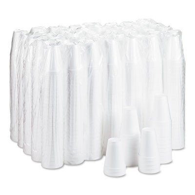 Foam Drink Cups, 12 Oz, White, 25/Bag,  40 Bags/Carton