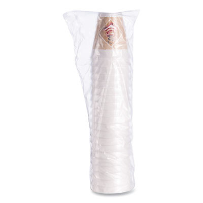 Cafe G Foam Hot/Cold Cups, 12 Oz, Brown/Red/White, 1,000/Carton