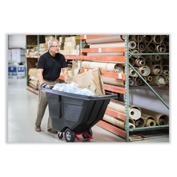 0.5 Cu Yd Brute Rotomolded Tilt Truck, 450 Lb Capacity, Black