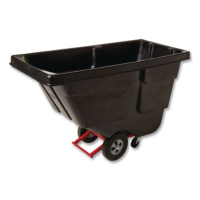 0.5 Cu Yd Brute Rotomolded Tilt Truck, 450 Lb Capacity, Black