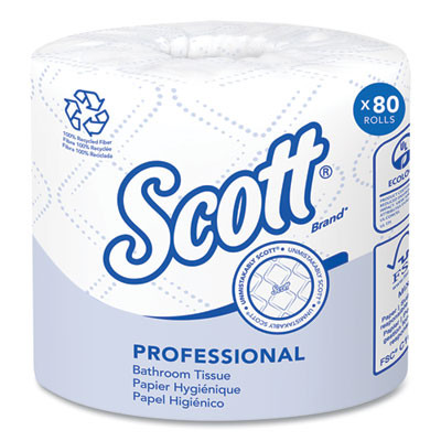Essential 100% Recycled Fiber Srb Bathroom Tissue, Septic Safe, 2-Ply, White, 473 Sheets/Roll, 80 Rolls/Carton