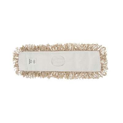 Industrial Dust Mop Head, Hygrade Cotton, 24 x 5, White