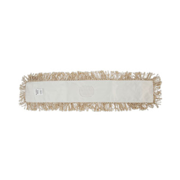 Industrial Dust Mop Head, Washable, Hygrade Cotton, 36w x 5d, White