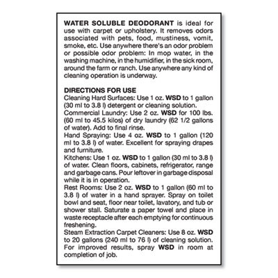Water-Soluble Deodorant, Mountain Air, 1 Gal Bottle, 4/Carton