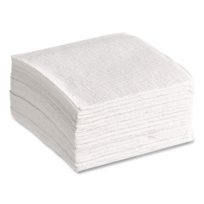 100% Recycled Napkins, 1-Ply, 11.5 x 12.5, White, 250/Pack, 12 Packs/Carton