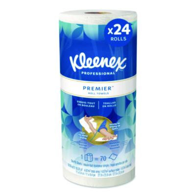 Premiere Kitchen Roll Towels, 1-Ply, 11 x 9.4, White, 70/Roll, 24 Rolls/Carton