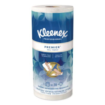 Premiere Kitchen Roll Towels, 1-Ply, 11 x 9.4, White, 70/Roll, 24 Rolls/Carton