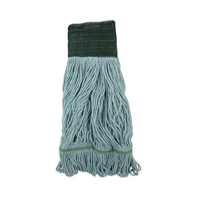Echomop With Looped-End Wet Head, Cotton/Rayon/Synthetic, Medium, Blue, 12/Carton