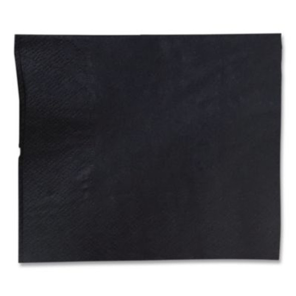 Cocktail Napkins, 1-Ply, 9 x 9, Black, 4,000/Carton
