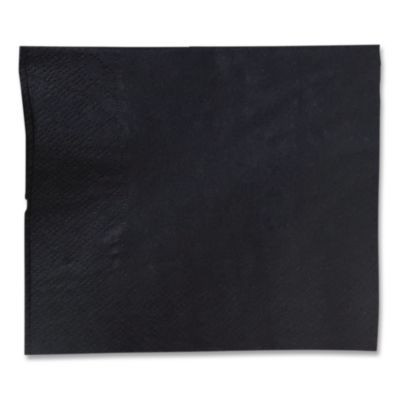 Cocktail Napkins, 1-Ply, 9 x 9, Black, 4,000/Carton
