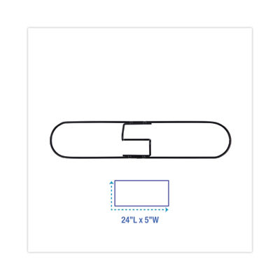 Clip-On Dust Mop Frame, 24 x 5, Zinc Plated, Black