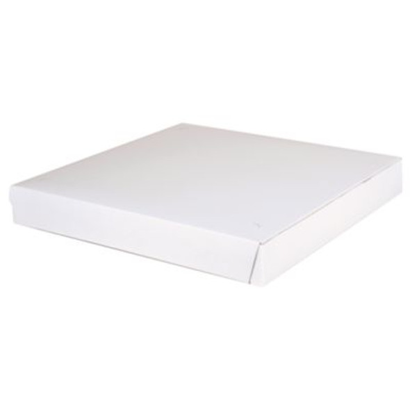 Lock-Corner Pizza Boxes, 14 x 14 x 1.88, White, Paper, 100/Carton