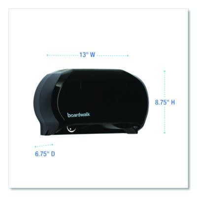 Standard Twin Toilet Tissue Dispenser, 13 x 6.75 x 8.75, Black