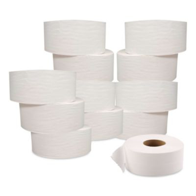 Jrt Jumbo-Junior Bath Tissue, 2-Ply, 3.1" x 1,000 Ft, White, 12 Rolls/Carton