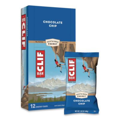 Energy Bar, Chocolate Chip, 2.4 Oz Bar, 12/Box