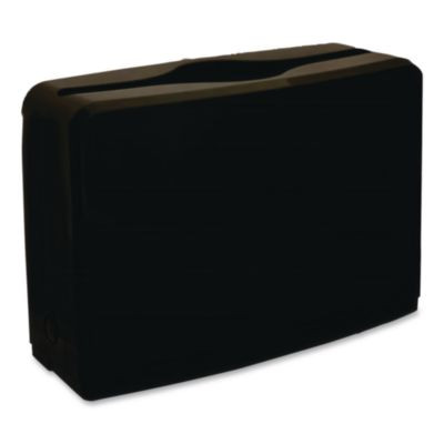 Countertop Folded Towel Dispenser, 10.63 X 7.28 X 4.53, Black