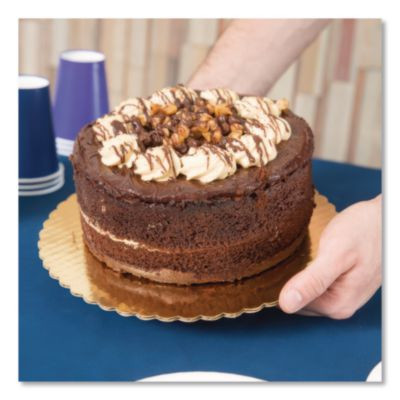 Gold Cake Circles, Single Wall Construction, 10" Diameter, Gold, Paper, 200/Carton